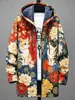 Chaqueta de algodón con capucha de manga larga, nueva para 2026, estilo europeo y americano, estampado digital 3D, ropa exterior casual de manga larga con capucha para hombre