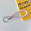 Chaveiro de corda de couro trançado com detalhes chaveiro de casal chaveiro de carro pequeno presente chaveiro colorido atacado