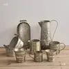Accesorios de Fotografía Estilo Americano Retro Arte de Hierro Taza de Té Taza de Café Exhibición de Restaurante Estilo Nostálgico Adorno de Decoración del Hogar