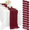 Amazon Bali Chifón Arrugado Mantel Individual, Mantel de Gasa Semitransparente, Mantel de Boda Estilo Bohemio Festivo
