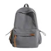 Mochila escolar de gran capacidad estilo bosque para mujeres estudiantes universitarias mochila simple de color sólido de pana japonesa estudiantes de secundaria mochila de viaje