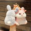 Llavero con colgante de conejo hámster, regalo, muñeco de peluche, mochila escolar, venta al por mayor, mini muñeca de trapo
