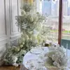 2026 Nueva Serie Blanca Accesorios de Flores para Bodas Juego de Decoración de Boda Materiales de Flores Color Claro Blanco Roto Arreglo Floral Artificial para Bodas