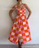 Vestido de tirantes casual, elegante y a la moda, estampado digital nuevo, transfronterizo, vestido de verano para mujer