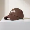 Moda de Celebridad de Internet Estilo Coreano Primavera y Verano Ins Versátil Gorra Protector Solar Protector Solar Bordado en Inglés Moderna Gorra de Béisbol para Hombres y Mujeres