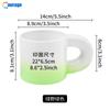 Taza de Cerámica para Café Gruesa de Gradiente Colorido Impreso DIY Taza Divertida y Linda Regalo de Vacaciones