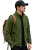 Chaqueta Cálida de Forro Polar de Color Sólido para Hombre, Superventas Transfronteriza para Otoño e Invierno, Chaqueta con Cremallera y Cuello Alto para Deportes al Aire Libre, Cárdigan