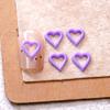 Acessórios para Nail Art Estrela de Cinco Pontas Cor Macaron Oco Dopamina Amor Tridimensional Fofo Resina Acessórios de Unha Vestíveis