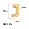 Xi Yin Transfronterizo Europa y América ins Moda Personalidad Hip Hop Colgante Perforado Cobre Microincrustado Circonita Colgante de Cobre de 26 Letras