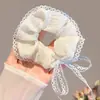 Pañuelo Cuadrado a Cuadros Estilo Coreano para el Cabello, Goma Elástica Estilo Perezoso, Cuerda para Moño de Gama Alta, Goma para el Cabello Dulce