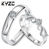 Fábrica atacado coreano moda asas de anjo casal par anel personalizado asas casal anel anel de diamante de casamento das mulheres