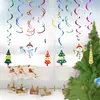 Árvore de Natal em Espiral de PVC para Pendurar, Guirlanda com Bolas de Cristal, Decoração de Cena de Festa, Suprimento Transfronteiriço da Amazon