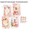 Lb302 Floresta de Cogumelos Vermelhos de Exportação Festa de Fada Elfo Companheiro de Doce Presente Saco de Papel Kraft