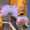 Grampo de Cabelo Garra de Princesa de Passarela de Verão Doce para Meninas com Laço de Tule e Corrente de Franja Estilo Fada Grampo de Cabelo com Temperamento