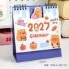 2027 Novo Calendário de Mesa Ornamento de Calendário de Mesa Desenho Animado Fofo Forma Irregular Mini Estudante Calendário Artístico Livro Presente