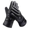 [Guantes de Hombre Antifrío -40 grados Invierno Cálidos Impermeables a Prueba de Frío Antihielo Engrosados para Motocicleta Guantes de PU y Algodón.
