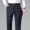 Pantalones casuales al por mayor para hombres de mediana edad y mayores, nuevos pantalones gruesos holgados de pierna recta para primavera y otoño, pantalones de papá, entrega en una sola pieza