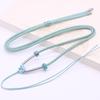 Fio de ouro de 3 mm de espessura enrolado em forma de coração de pêssego pendurado no pescoço corda pingente de jade masculino e feminino fivela de segurança de ouro colar corda