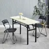Mesa Dobrável, Mesa de Treinamento Portátil Multifuncional para Exterior, Mesa Retangular Longa, Simples Mesa Retangular para Estudo, Conferência e Escritório