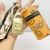 Llavero de Bolsita Dorada con Oro Puro 999, Colgante de Bolso con Diseño de Cuadros, Diseño de Mini Bolsita, Versátil, Regalo para Novia
