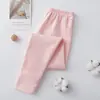 Conjunto de ropa interior térmica para niños, suave y cómodo, hecho de algodón colorido, adecuado tanto para niños como para niñas, ropa de estar y pijamas de algodón puro, para niños pequeños y mayores, tops y pantalones térmicos de otoño