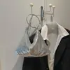 Bolsa de Ombro Único Estilo Chanel, Corrente de Lantejoulas de Luxo Leve, Bolsa Transversal Estilo Coreano, Colorida e Bonita, Versátil para o Dia a Dia, Bolsa de Axila para Mulheres