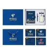 Set de Regalo de Cuaderno de Negocios, Combinación de Cuaderno Rojo Tendencia Nacional y Taza de Café, Regalos Personalizados para Reuniones Anuales Corporativas