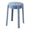 Taburete de Plástico Engrosado para Adultos Hogareño Apilable Mesa de Comedor Taburete Redondo Silla de Plástico Simple Nórdico Sala de Estar Taburete Alto
