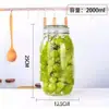 Pote de Vidro com Tampa de Encaixe para Cozinha Doméstica, Pote Selado à Prova de Umidade para Grãos, Pote Selado, Pote para Conservas, Pote para Temperos, Pote de Armazenamento