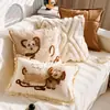 Almohada de cachorro de dibujos animados linda, funda de cojín para sofá, cojín decorativo para sala de estar, reposacabezas de cama, cojín para ventana de mirador, cojín lumbar, funda de almohada
