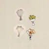 Difusor de Piedra de Yeso Aromaterapia Novia de Dibujos Animados Molde de Silicona Molde para Chocolate Florales de Flores