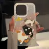 Gato deitado brincando capa de celular Apple 17 iPhone 16 Promax novo 15 nicho 14 simples 13