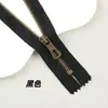 No. 3 Cremallera Corta de Metal Bronce con Cola Cerrada Hecha a Mano DIY Bolsa Estuche para Lápices Bolso de Mano Cremallera Candado Automático Cabeza de Metal
