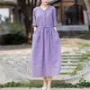 Foto Oficial En Stock Lavable Jacquard de Algodón#Corte que Abraza la Cintura Bordado Cordón Adelgazante Vestido de Longitud Media Manga Corta
