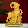Exportación Transfronteriza de Adornos del Año de la Oveja, Regalos para Eventos de Apertura de la Reunión Anual del Banco y Seguros Arena de Terciopelo Dorado, Artesanías del Zodiaco Oveja