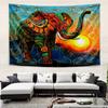 Tapiz de Elefante Colorido Estilo Nórdico Ins Venta Caliente en Amazon Tela de Fondo Tela de Fondo para Transmisiones en Vivo de Celebridades de Internet Decoración del Hogar