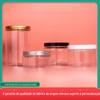 Garrafas de Plástico PET Transparentes de Boca Larga de 300ml 500ml 1000ml Frascos Dispensadores de Máscara de Lama Frascos Selados Garrafas Vazias