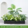 [Serie X80] Maceta Combinación Plantas Verdes Macetero Caja de Flores Flor Artificial Decoración Floral Planta Artificial Decoración de Paisaje Interior y Exterior