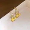 Brincos pingente de zircônia agulha de prata em formato de cabaça, brincos de moda frescos e doces de verão, luxo leve com toque de alta qualidade, brincos de nicho