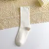 Calcetines de Algodón Puro para Mujer, Estilo Verano, Calcetines de Media Pantorrilla de Algodón de Xinjiang, Color Sólido, Calcetines de Dormir para Pareja para Todas las Estaciones