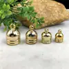 Tampão de franja galvanizado dourado, prateado, preto fosco, tampão de sino, pingente de bolsa DIY, acessórios de joia