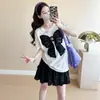 Verão 2025 nova moda camiseta de manga curta saia tendência roupa de maternidade para mães traje para mulheres grávidas mulheres