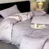 Juego de Ropa de Cama Jacquard de Algodón 100% de Lujo Ligero de Alta Gama de Cuatro Piezas Ropa de Cama para Habitación Principal Sábanas de Algodón Puro Funda Nórdica Ropa de Cama para Todas las Estaciones