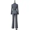 Traje Gris Traje para Mujer en Otoño, Profesional Elegante, Ropa de Trabajo para Recepción de Hotel, Ropa de Trabajo para Departamento de Ventas de Joyería, Elegante