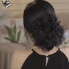 Tinta negra de montaña agarre de pluma grande flor de tela elegante versátil pelo de avestruz pelo de exhibición calavera superior pinza de tiburón