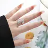Anel Aberto com Design de Nicho Interessante Feito de Aço Inoxidável, Anel para Dedo Indicador com um Toque de Luxo Leve, Moderno e Fashion, Acessório Versátil Estilo Coreano