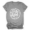 SÉ AMABLE EN UN MUNDO Camiseta casual de manga corta con cuello redondo para mujer Amazon eBay tienda independiente