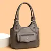 Bolsa Grande de Mão 2026 com Textura Simples, Nova Bolsa Tote Colorida Sólida da Moda para Mulheres, Bolsa de Ombro e Bolsa Transversal