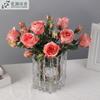 Flor Artificial Neve Montanha rosa casa macia Decoração Engenharia Europeu decoração de casamento conjunto de adereços de fotografia buquê de flores falsas