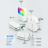 Timbre Inalámbrico Vibratorio con Luz Intermitente, Timbre Inteligente Modificado Amigable para Ancianos, Timbre Inalámbrico Impermeable para Emergencias